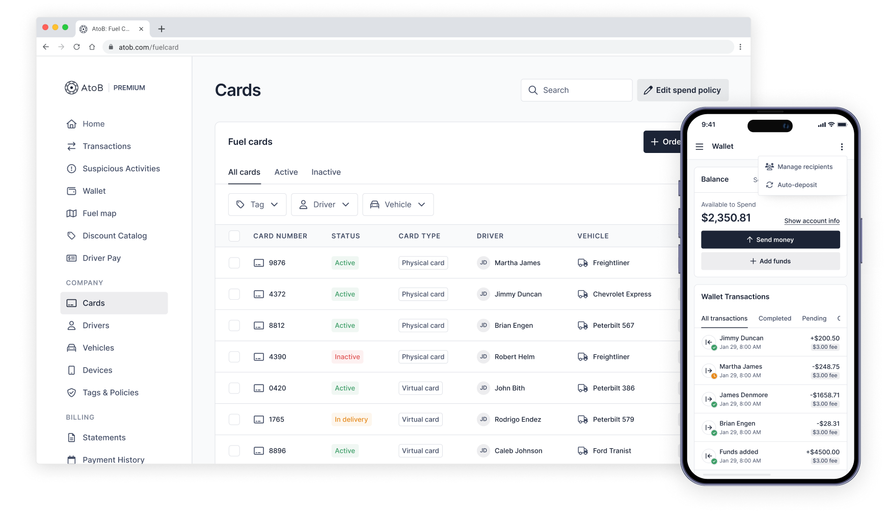 Parikh Wallet Mobile Desktop UI