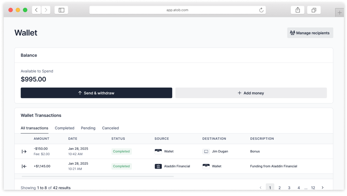 Wallet UI